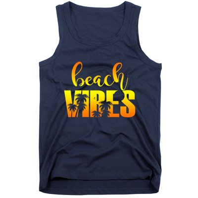 Beach Vibes Tropical Sunset Vacation Tank Top