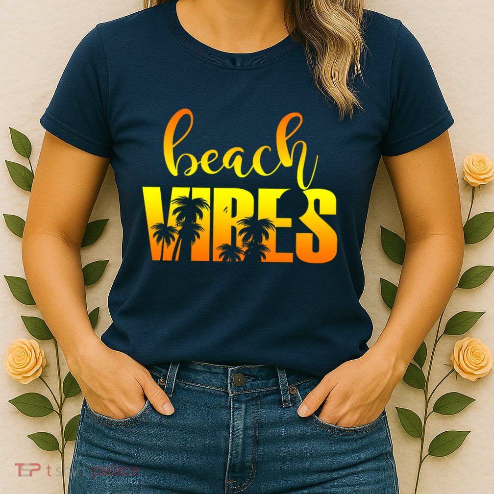 Beach Vibes Tropical Sunset Vacation Womens T-Shirt