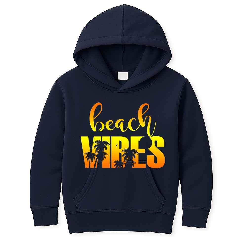 Beach Vibes Tropical Sunset Vacation Kids Hoodie