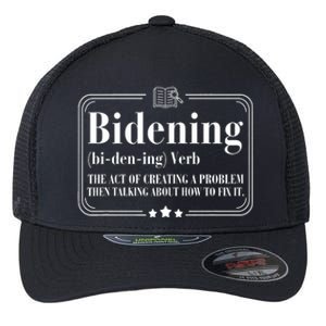 Bidening Verb The Act Of Creating A Problem Flexfit Unipanel Trucker Cap