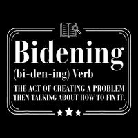 Bidening Verb The Act Of Creating A Problem T-Shirt