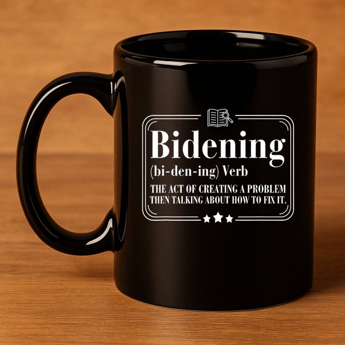Bidening Verb The Act Of Creating A Problem 11oz C Handle Ceramic Mug