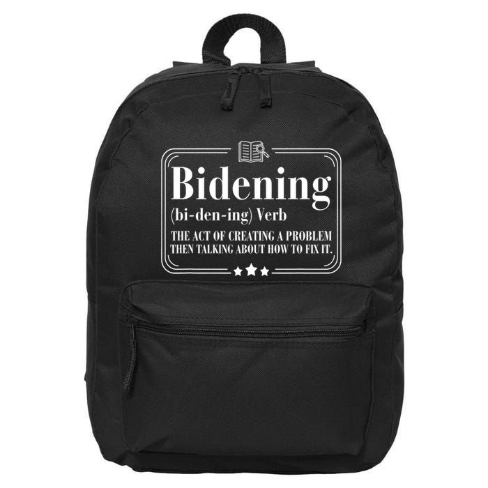 Bidening Verb The Act Of Creating A Problem 16 in Basic Backpack