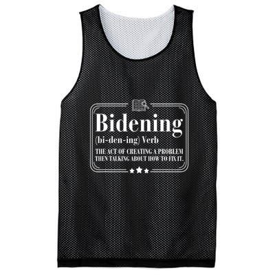 Bidening Verb The Act Of Creating A Problem Mesh Reversible Basketball Jersey Tank