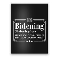 Bidening Verb The Act Of Creating A Problem Poster