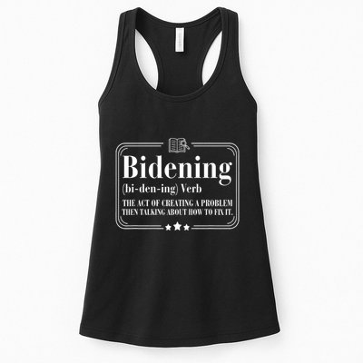 Bidening Verb The Act Of Creating A Problem Womens Tank Top