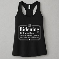 Bidening Verb The Act Of Creating A Problem Womens Tank Top