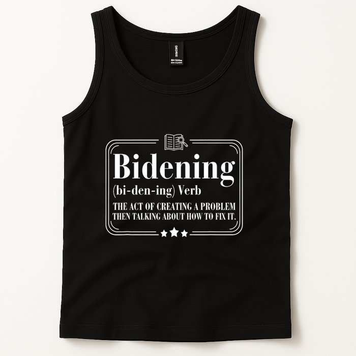 Bidening Verb The Act Of Creating A Problem Tank Top
