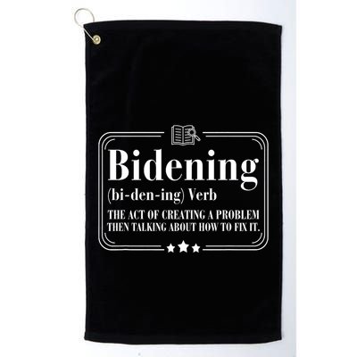 Bidening Verb The Act Of Creating A Problem Golf Towel