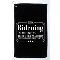 Bidening Verb The Act Of Creating A Problem Golf Towel