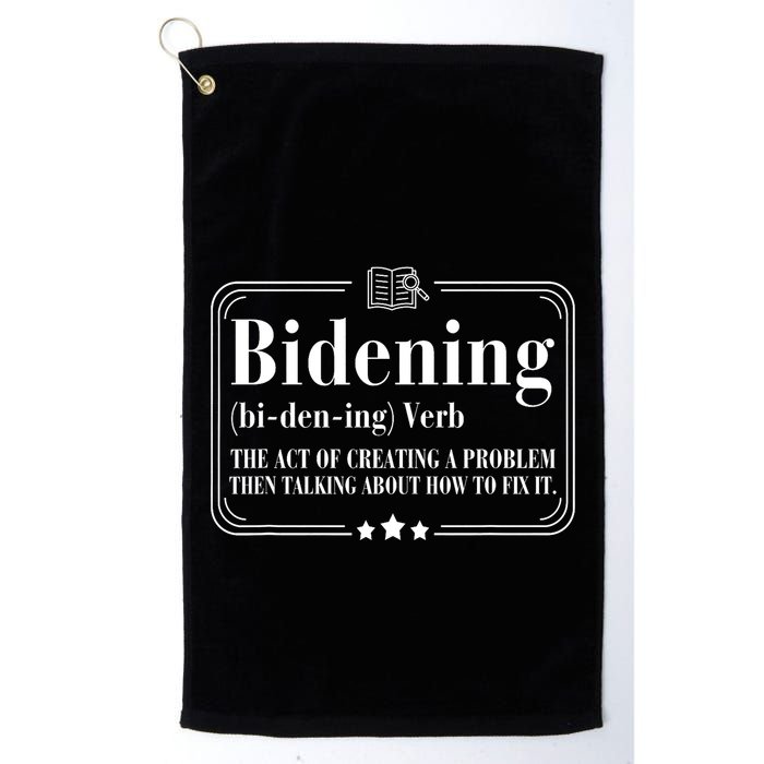Bidening Verb The Act Of Creating A Problem Golf Towel