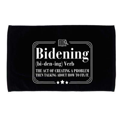 Bidening Verb The Act Of Creating A Problem Microfiber Hand Towel