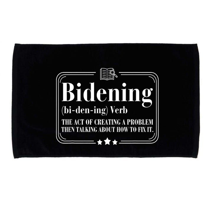 Bidening Verb The Act Of Creating A Problem Microfiber Hand Towel