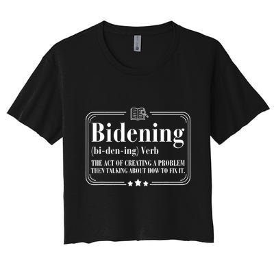 Bidening Verb The Act Of Creating A Problem Crop Top