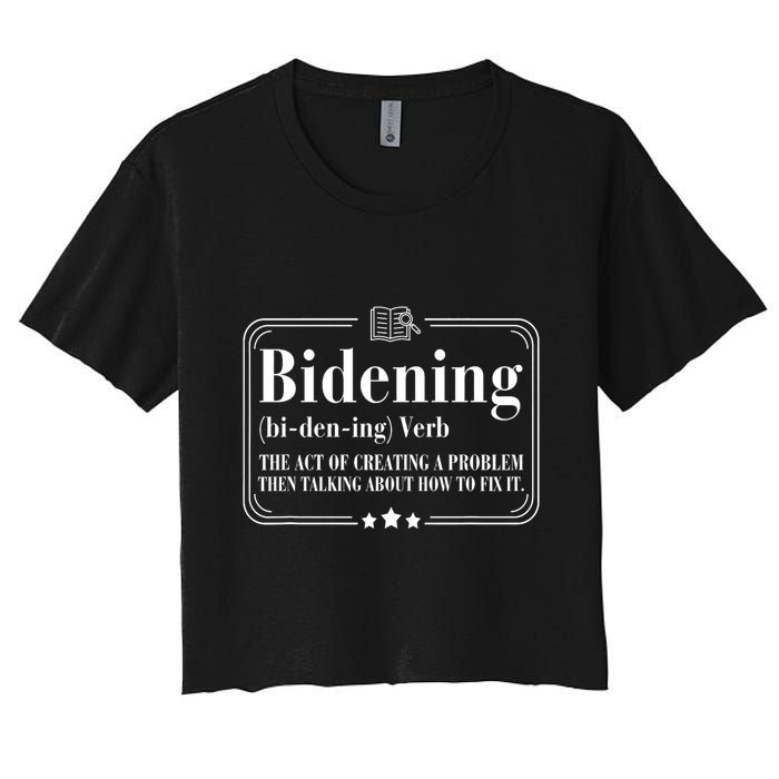 Bidening Verb The Act Of Creating A Problem Crop Top