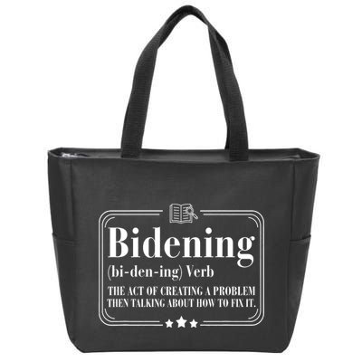 Bidening Verb The Act Of Creating A Problem Zip Tote Bag