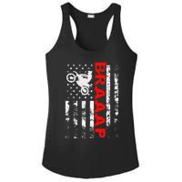 Braaap Vintage Usa American Flag Ladies PosiCharge Competitor Racerback Tank