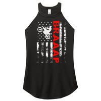 Braaap Vintage Usa American Flag Women's Perfect Tri Rocker Tank