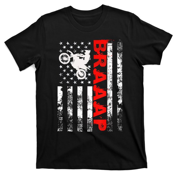 Braaap Vintage USA American Flag Tee Short Sleeve T-Shirt