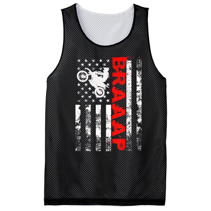 Braaap Vintage USA American Flag Tee Short Sleeve Mesh Reversible Basketball Jersey Tank