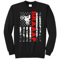 Braaap Vintage USA American Flag Tee Short Sleeve Tall Sweatshirt