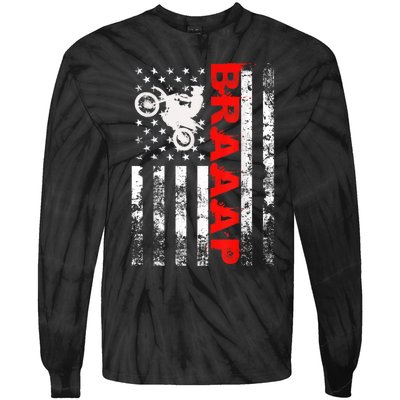 Braaap Vintage USA American Flag Tee Short Sleeve Tie-Dye Long Sleeve Shirt