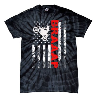 Braaap Vintage USA American Flag Tee Short Sleeve Tie-Dye T-Shirt