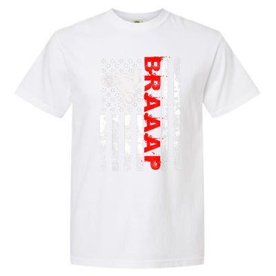 Braaap Vintage USA American Flag Tee Short Sleeve Garment-Dyed Heavyweight T-Shirt