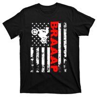 Braaap Vintage USA American Flag Dirt Bike Hoodie T-Shirt