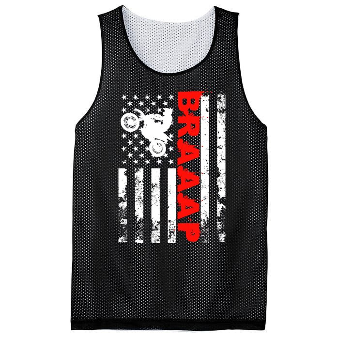 Braaap Vintage USA American Flag Dirt Bike Hoodie Mesh Reversible Basketball Jersey Tank