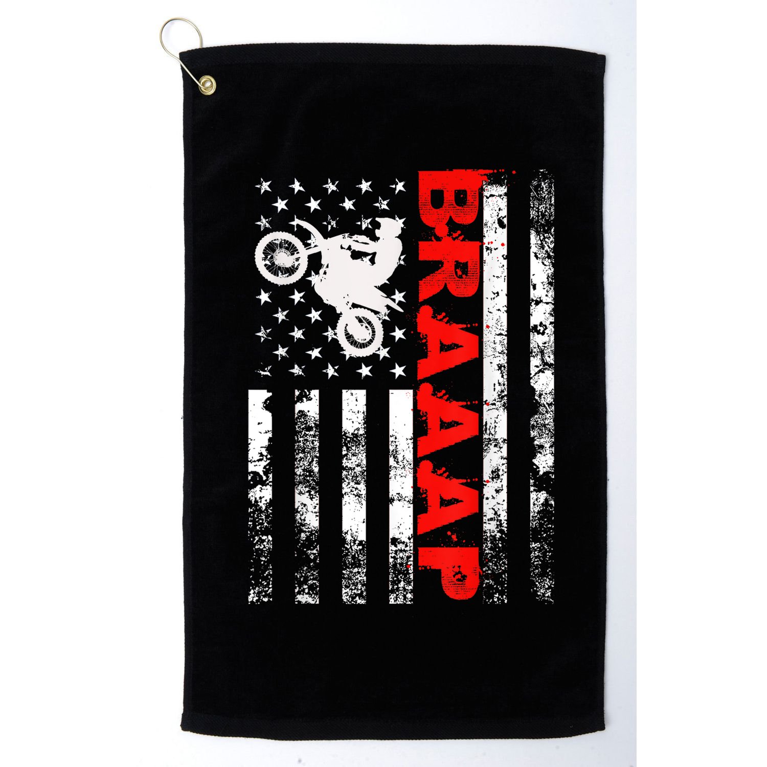 Braaap Vintage Usa American Flag Short Sleeve Golf Towel