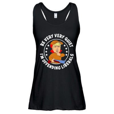 Be Very Very Quiet IM Offending Liberals Ladies Essential Flowy Tank