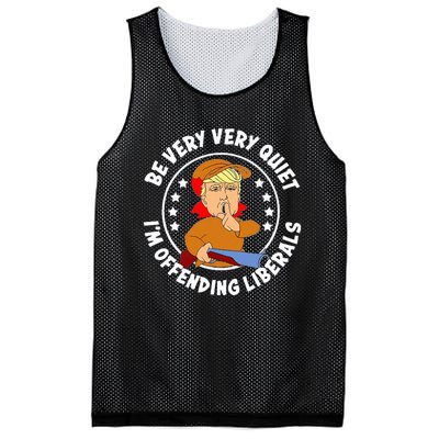 Be Very Very Quiet IM Offending Liberals Mesh Reversible Basketball Jersey Tank