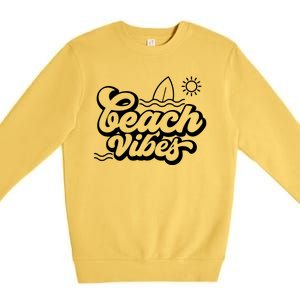 Beach Vibes Vacation Tropical Premium Crewneck Sweatshirt