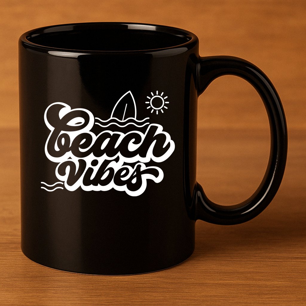 Beach Vibes Vacation Tropical 11oz C Handle Ceramic Mug