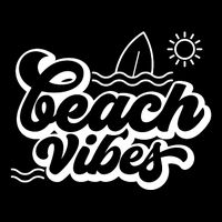 Beach Vibes Vacation Tropical Drawstring Bag