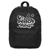 Beach Vibes Vacation Tropical 16 in Basic Backpack