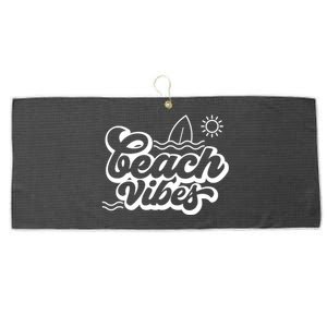 Beach Vibes Vacation Tropical Large Microfiber Waffle Golf Towel