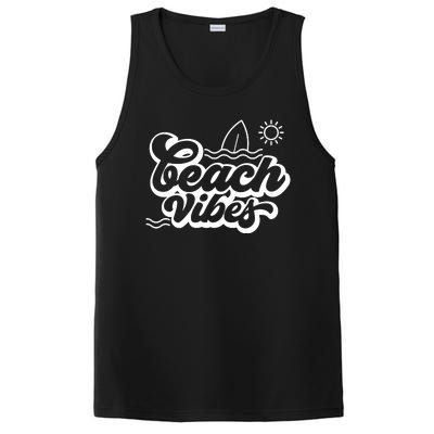 Beach Vibes Vacation Tropical PosiCharge Competitor Tank