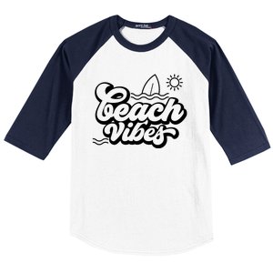 Beach Vibes Vacation Tropical Baseball Sleeve Shirt