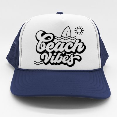 Beach Vibes Vacation Tropical Trucker Hat