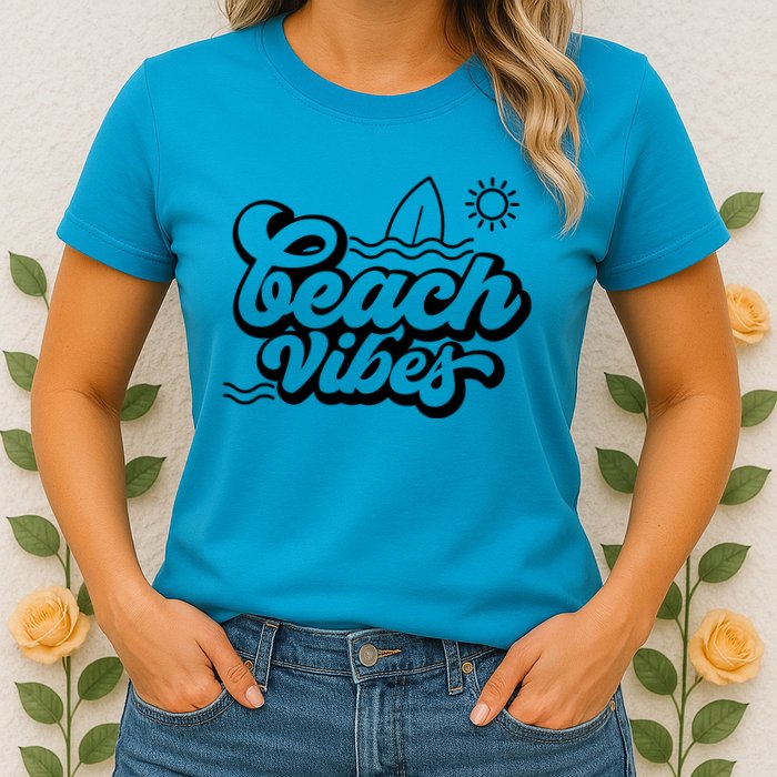 Beach Vibes Vacation Tropical Womens T-Shirt