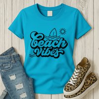 Beach Vibes Vacation Tropical Womens T-Shirt