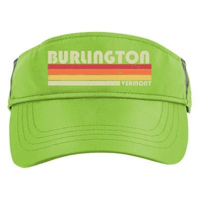 BURLINGTON VT VERMONT Funny City Home Roots Gift Retro 80s Adult Drive Performance Visor