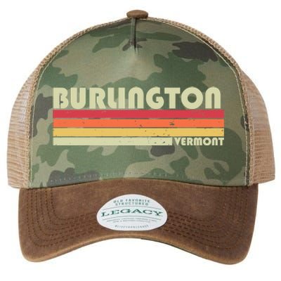 BURLINGTON VT VERMONT Funny City Home Roots Gift Retro 80s Legacy Tie Dye Trucker Hat