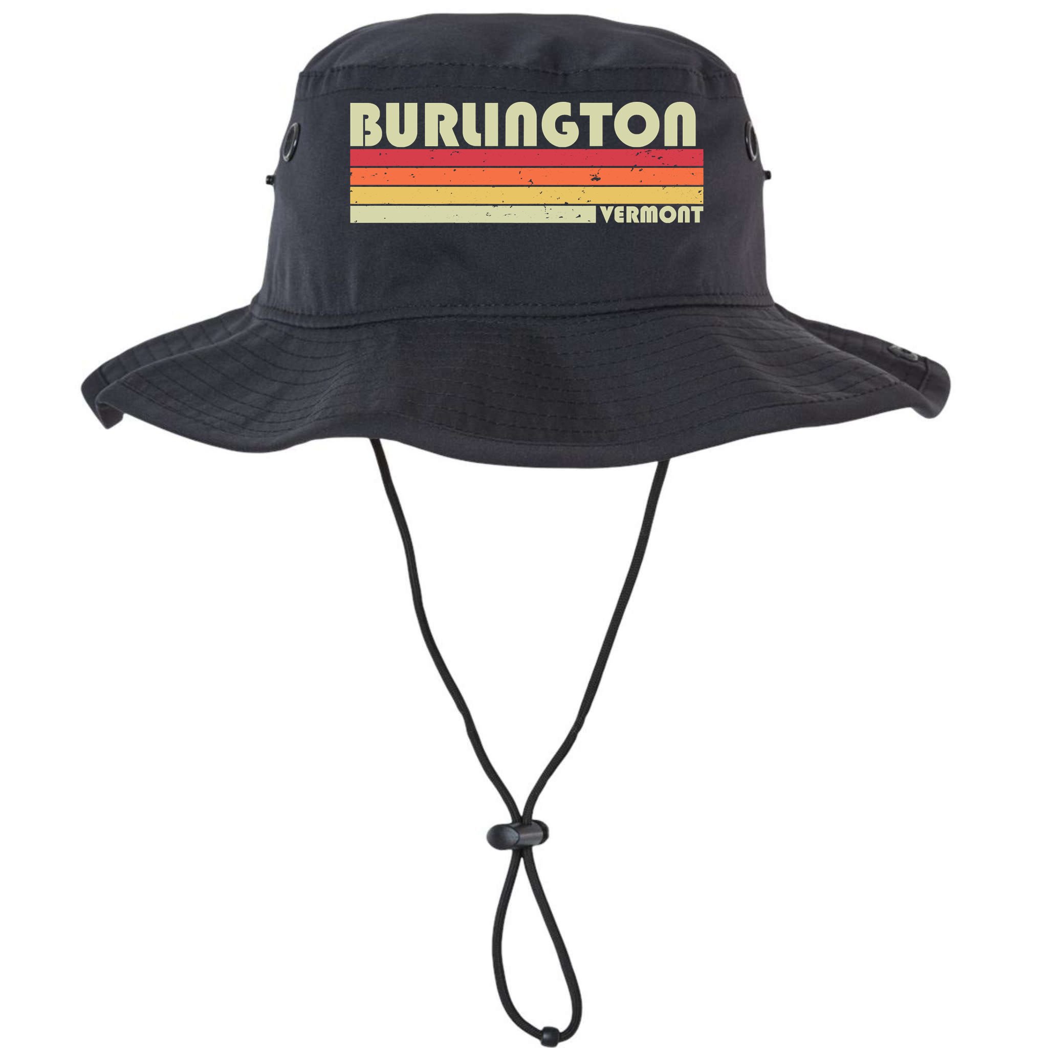 BURLINGTON VT VERMONT Funny City Home Roots Gift Retro 80s Bucket Hat