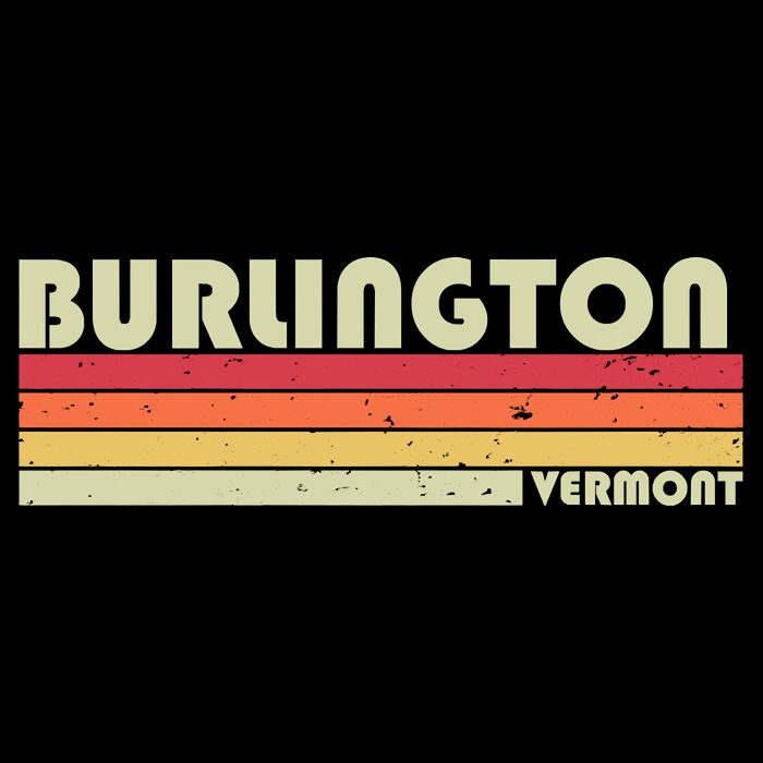 BURLINGTON VT VERMONT Funny City Home Roots Gift Retro 80s Baby Bodysuit