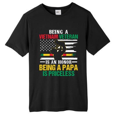 Being Vietnam Veteran Is An Honor Being Papa Is Priceless Gift Tall Fusion ChromaSoft Performance T-Shirt