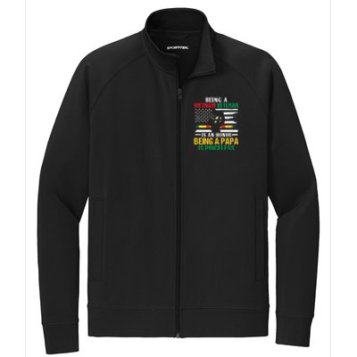 Being Vietnam Veteran Is An Honor Being Papa Is Priceless Gift Stretch Full-Zip Cadet Jacket