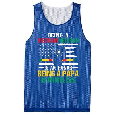 Being Vietnam Veteran Is An Honor Being Papa Is Priceless Gift Mesh Reversible Basketball Jersey Tank